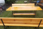 Stół i ławy ogrodowe