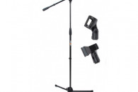 Statyw mikrofonowy łamany regulowany dwa uchwyt