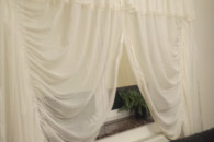 Firana woal gładki krem