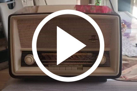 Radio lampowe Nordmende Elektra magiczne oko FM
